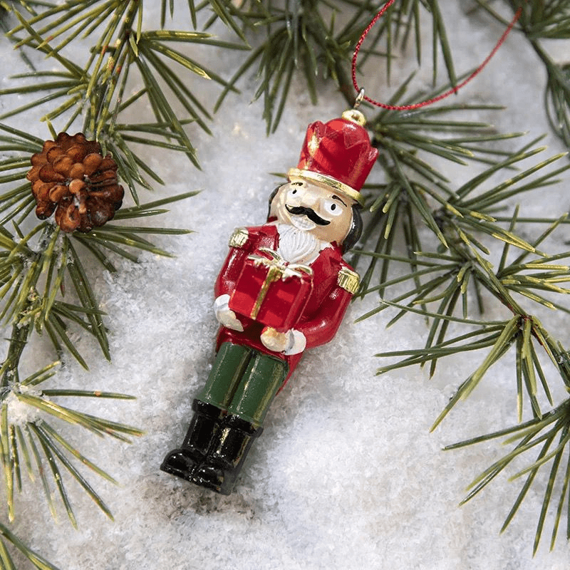 Christmas Ornament - Nutcracker with gift box