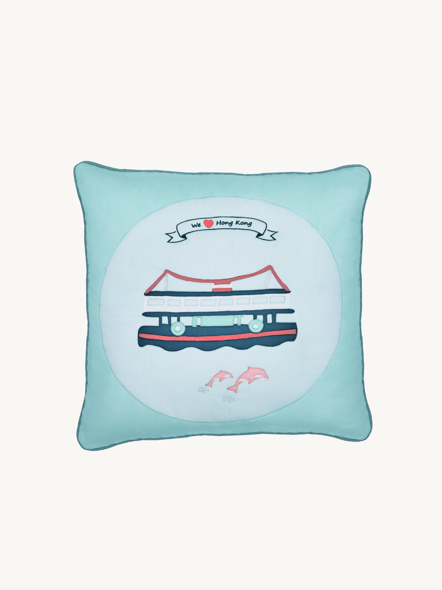 Ferry - Cotton Cushion Cover - We Love Hong Kong｜Kids Cushion