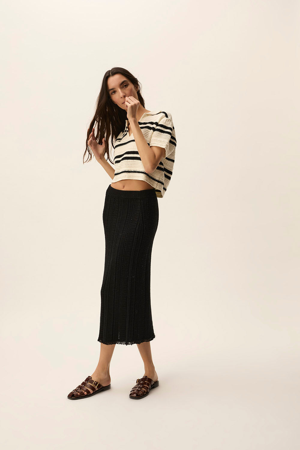 Pullover Demb Dembo Creme-noir