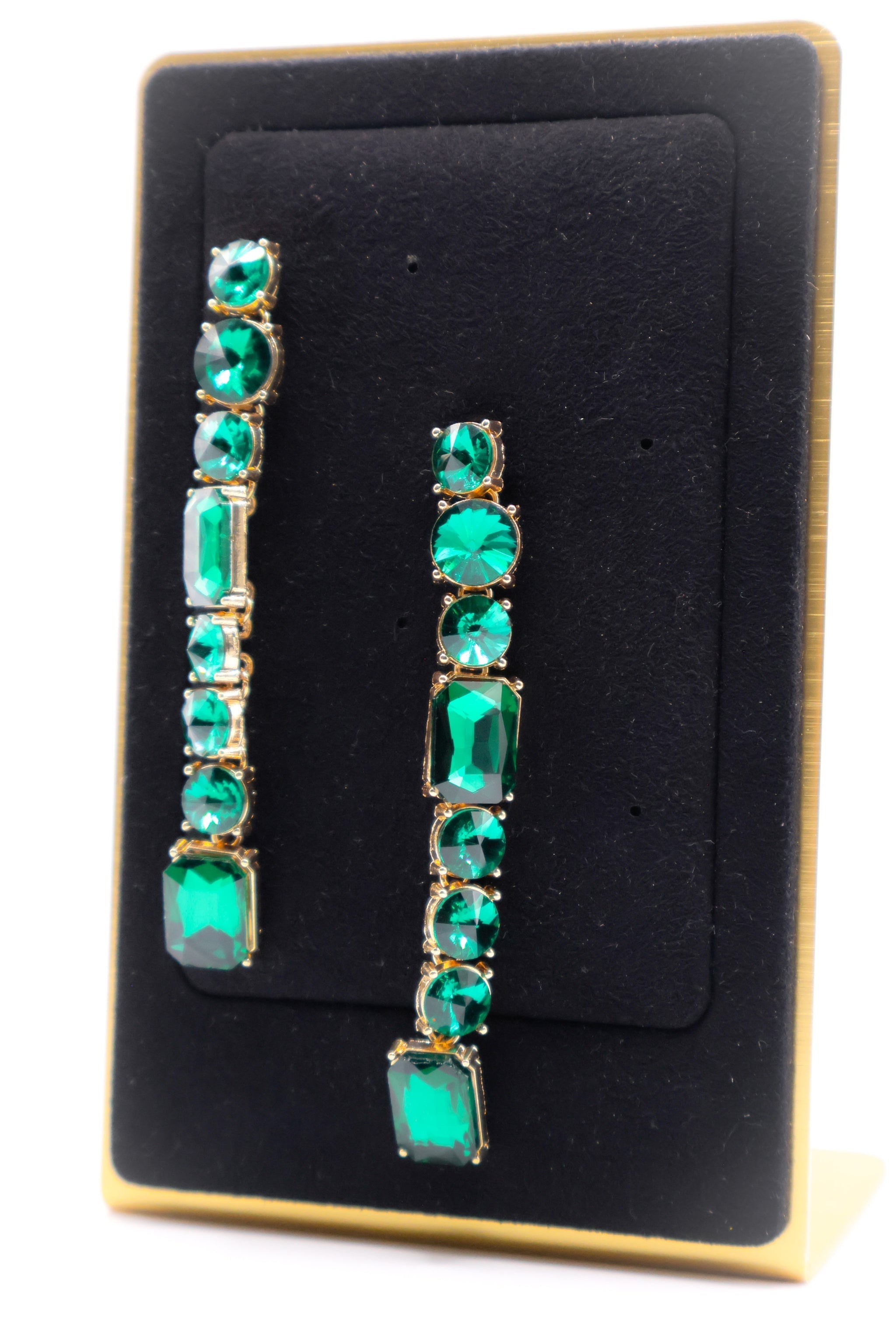 Emerald Cascade Earrings â€?Luxury Green Statement Earrings