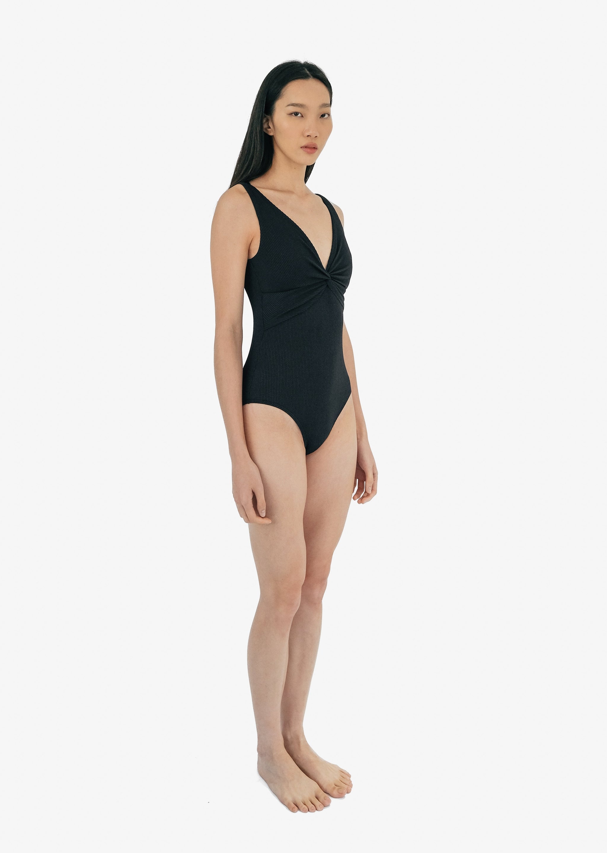 Gaia Twist Front Rib Swimsuit