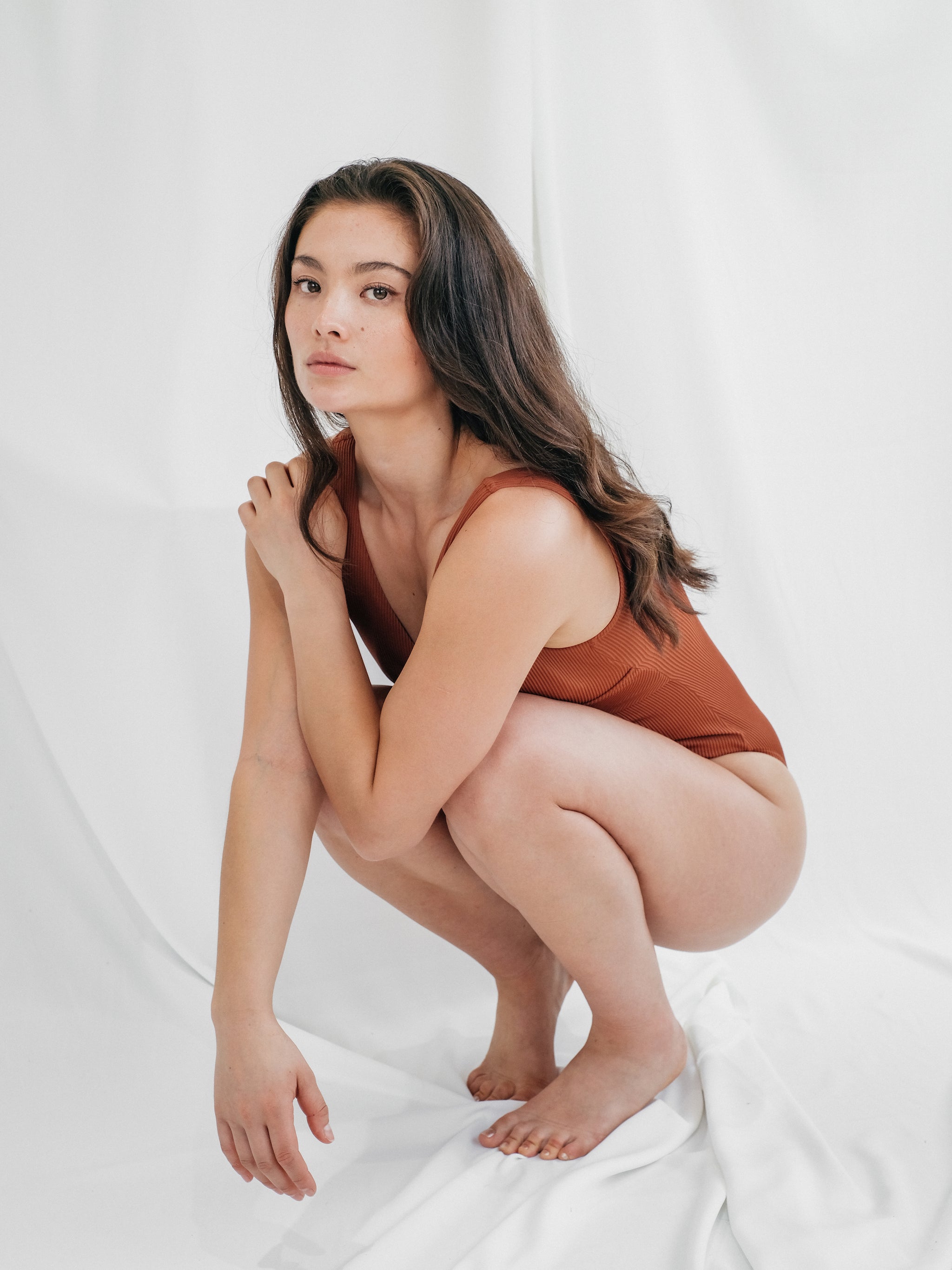 Gaia Twist Front Rib Swimsuit