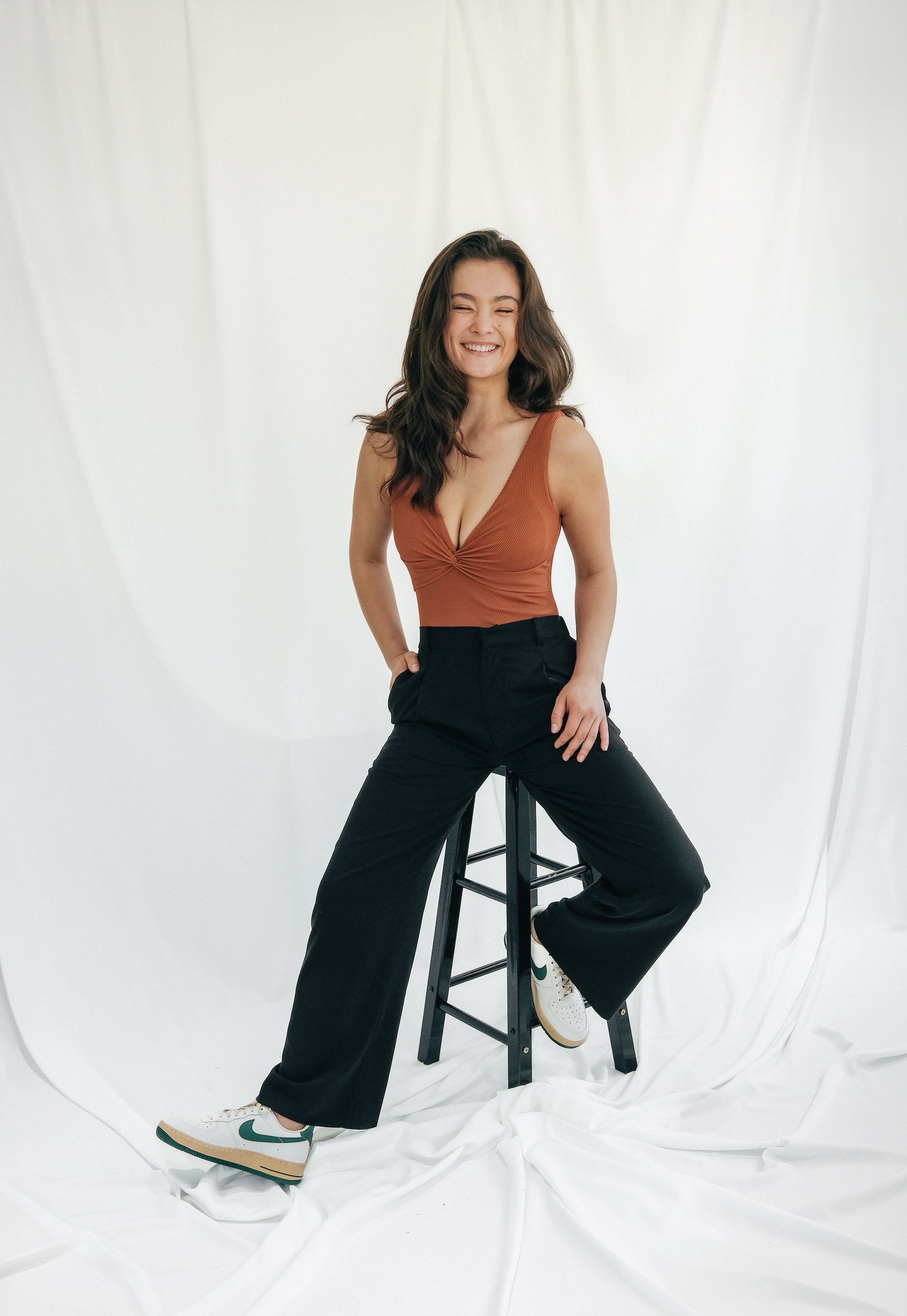 Gaia Twist Front Rib Swimsuit