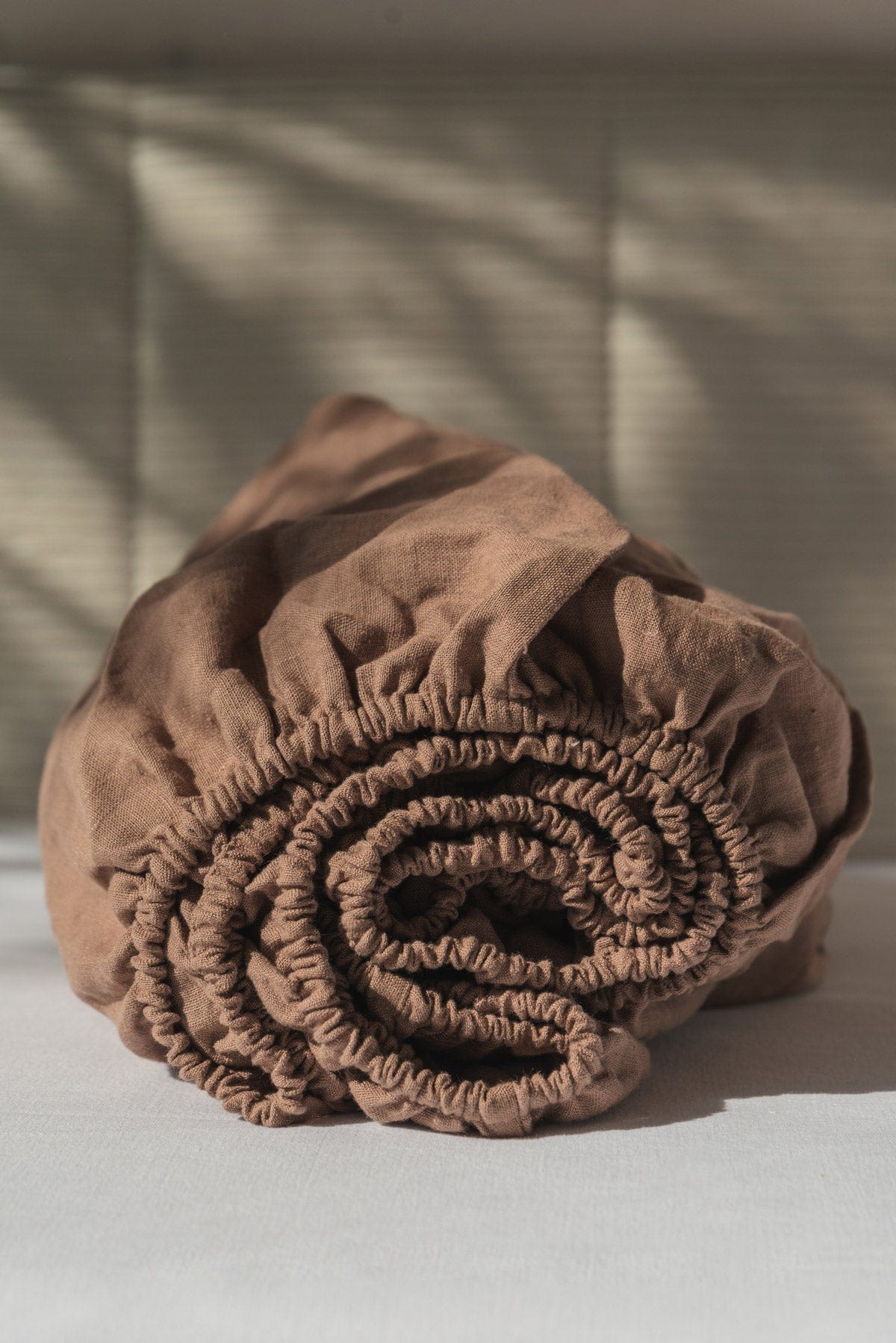Linen sheets set in Rosy Brown