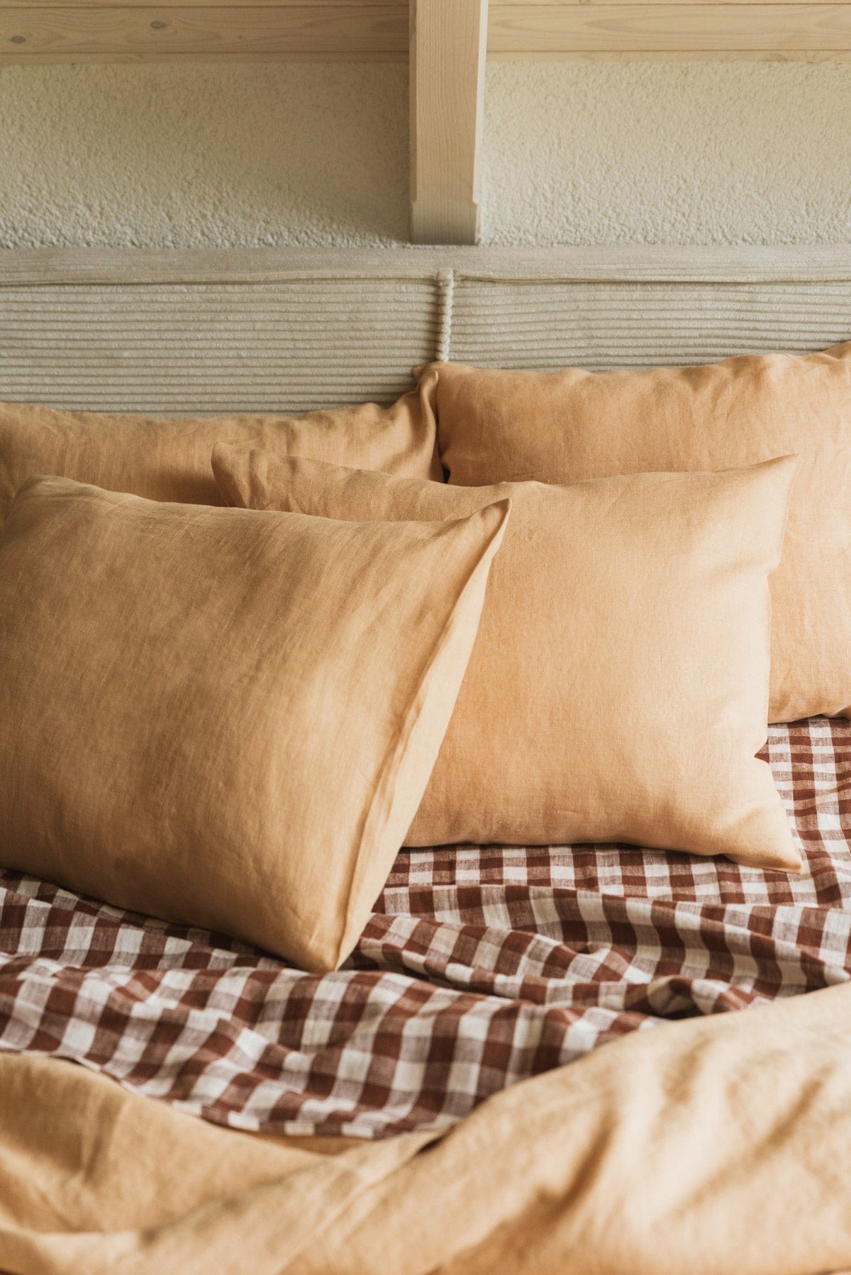 Linen duvet cover in Mustard