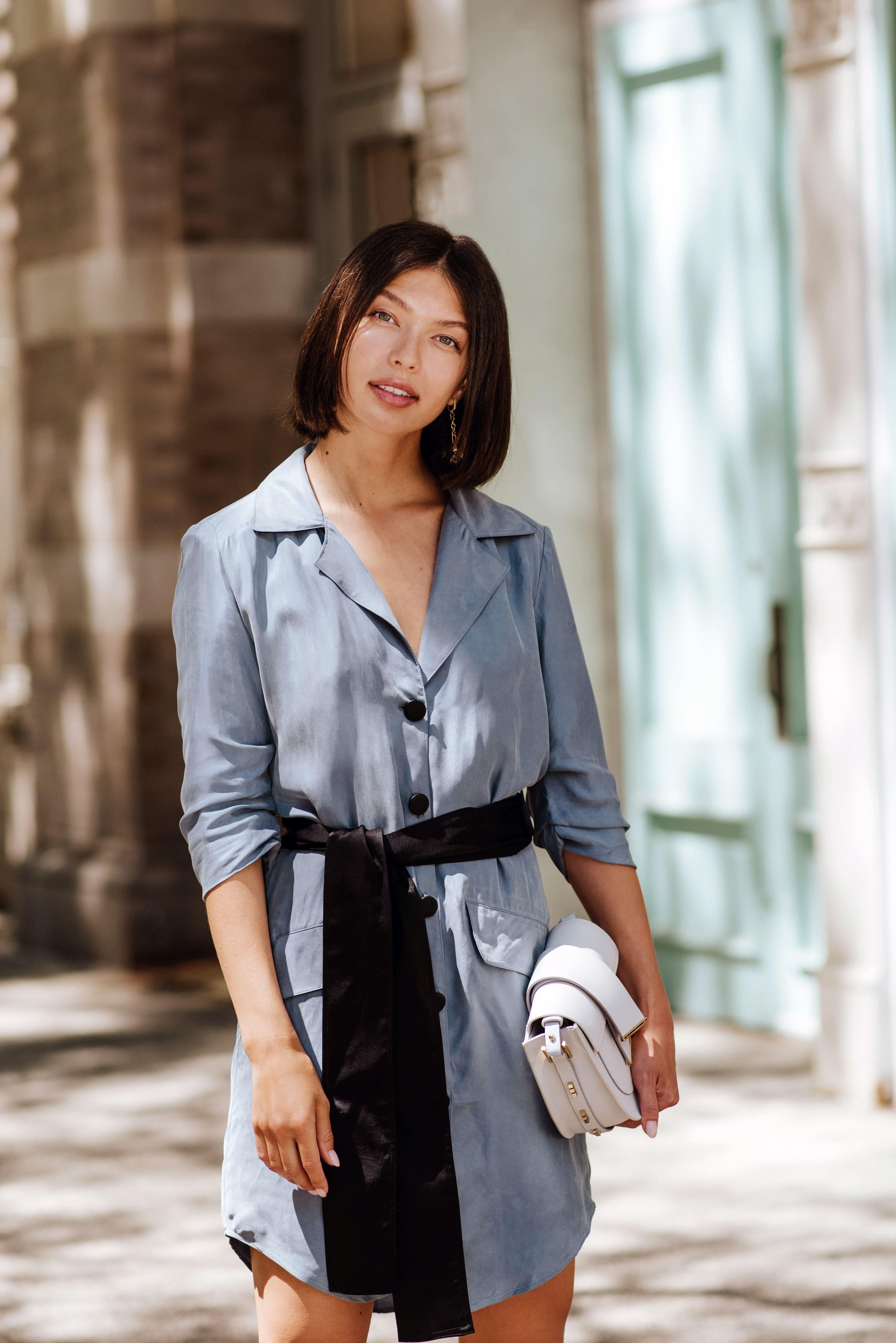 Cielo Blue Blazer Dress â€?Women's Tailored Blazer-Style Dress