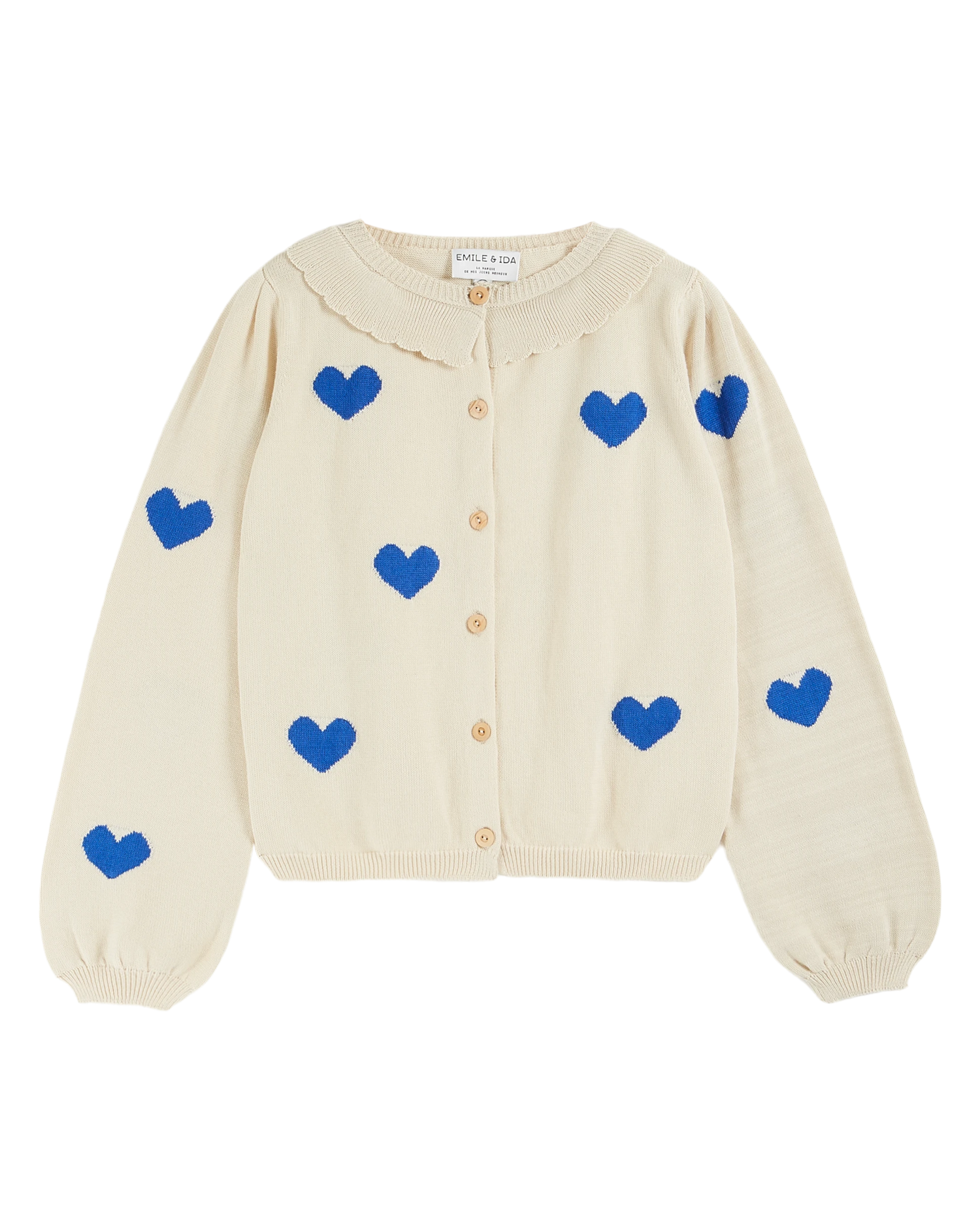 Cardigan Coeur Ida-boum Ecru