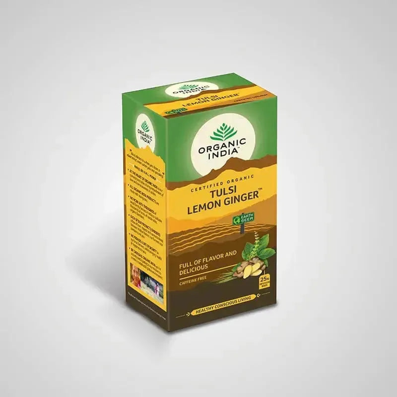 TC Organic India Tulsi Lemon Ginger Tea 25ct