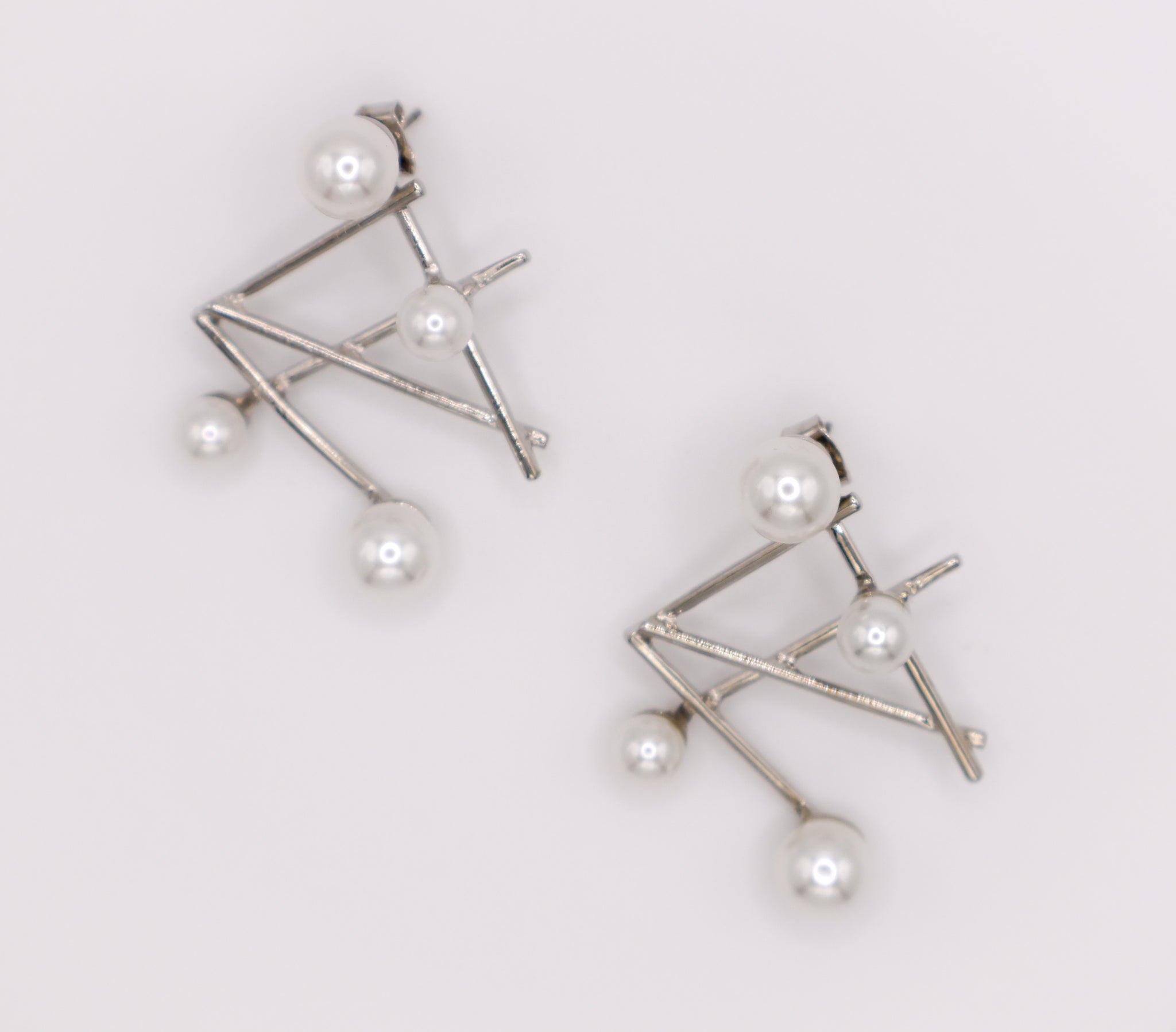 Pearlescent Futurista Earrings â€?Luxury Pearl Statement Earrings
