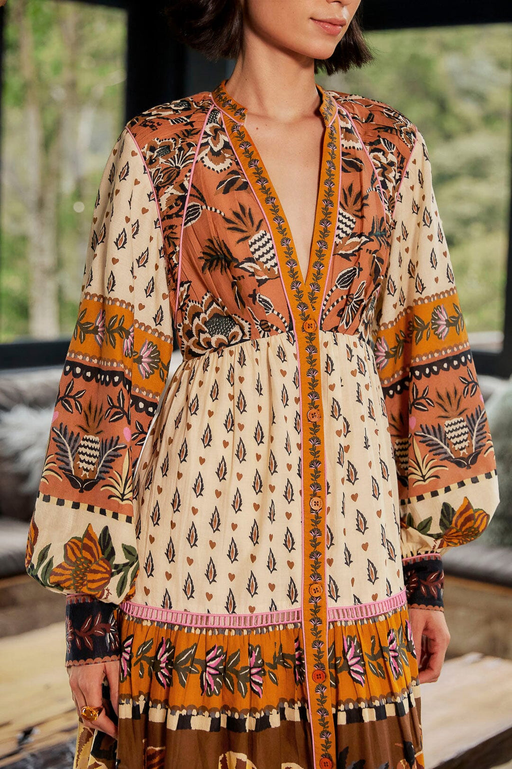 Dress Ainika Floral B 312042 Ainika-Floral-Beige