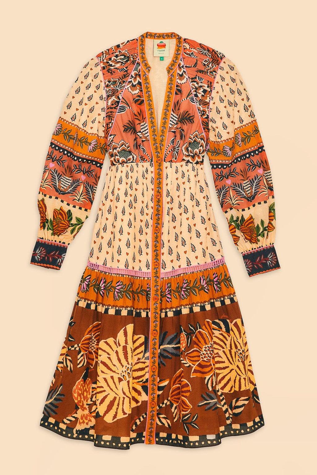 Dress Ainika Floral B 312042 Ainika-Floral-Beige