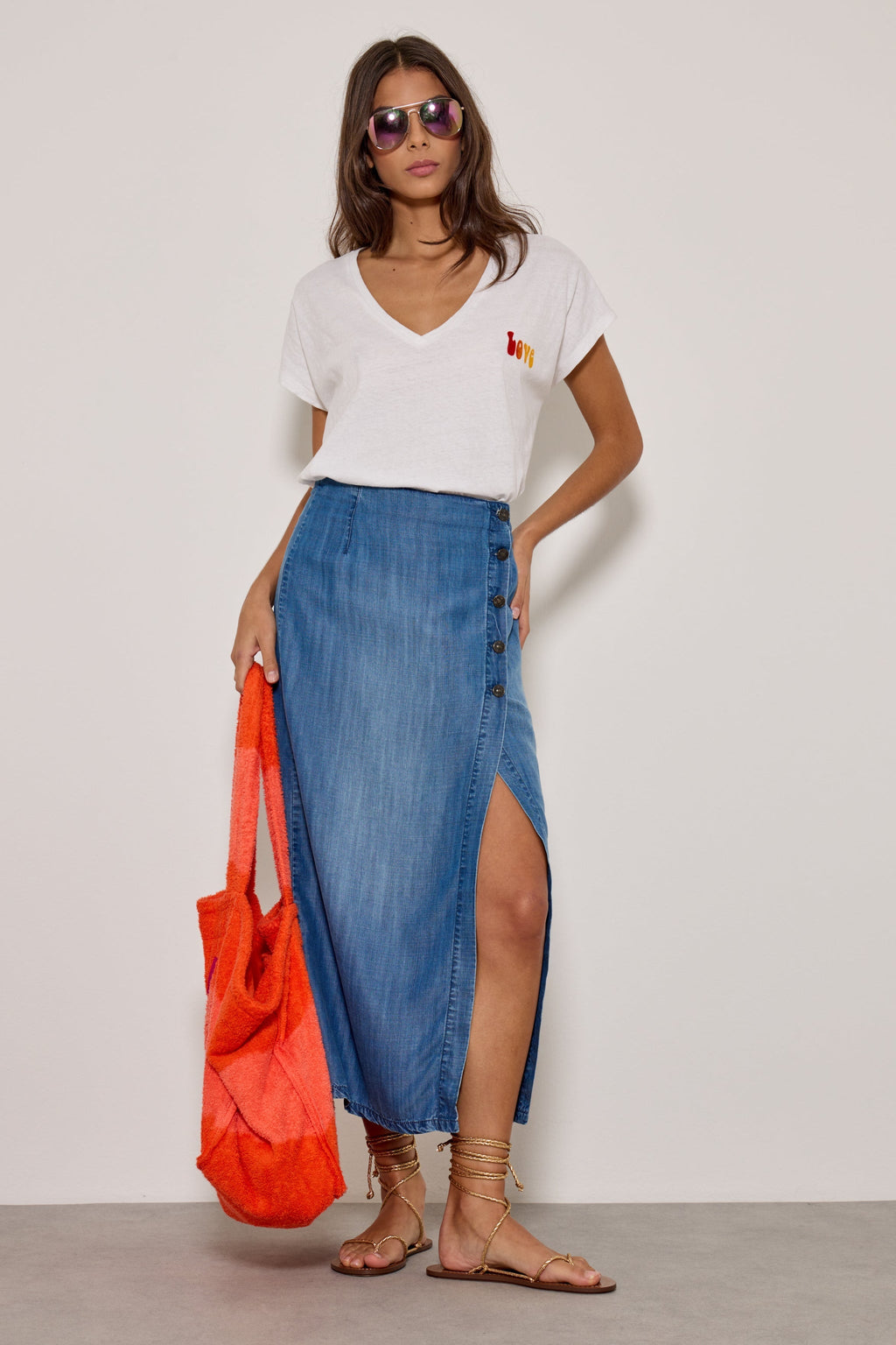 Skirt 95698juliana Medium-Blue