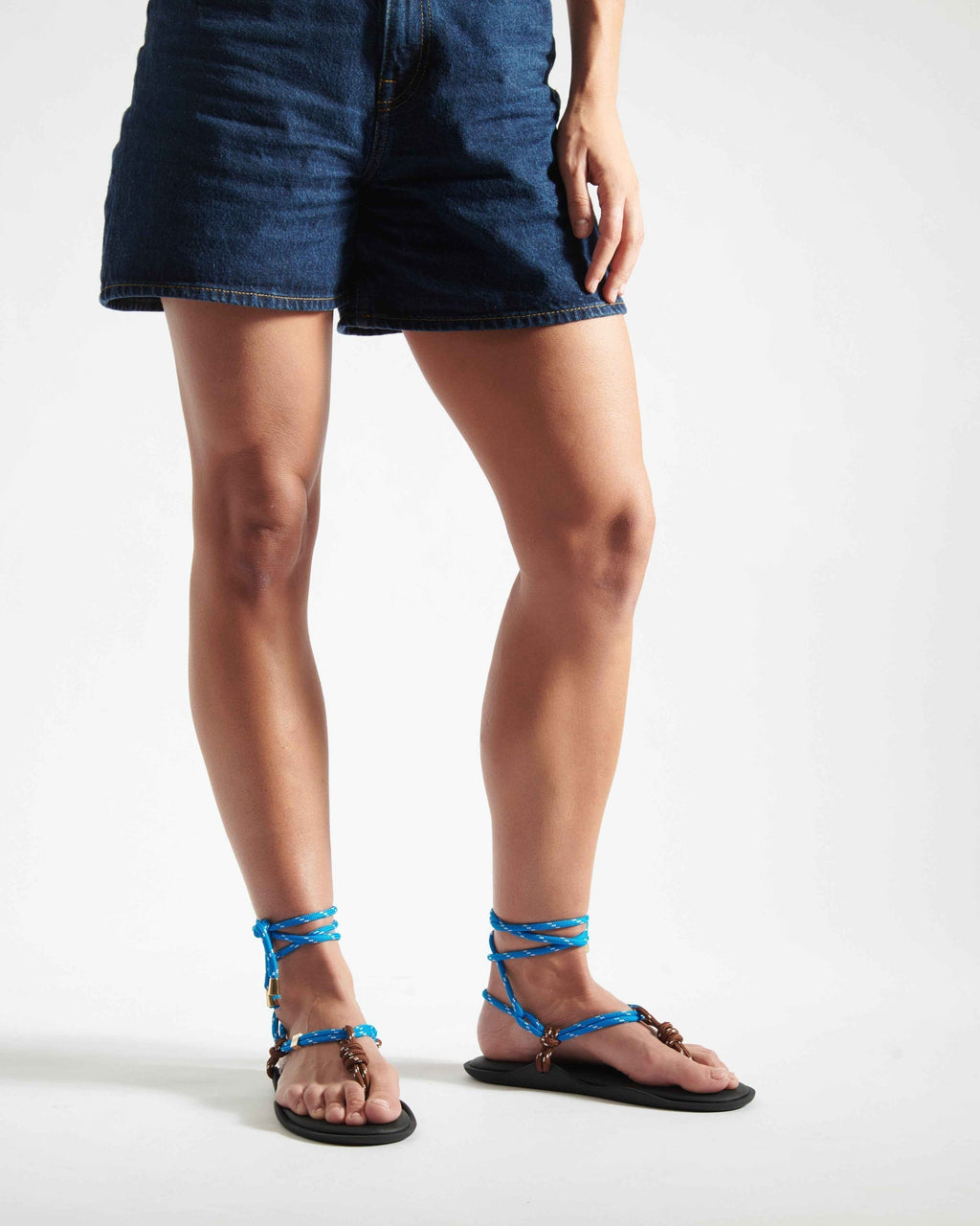Sandal Flo Twin Brown-Sky-Blue