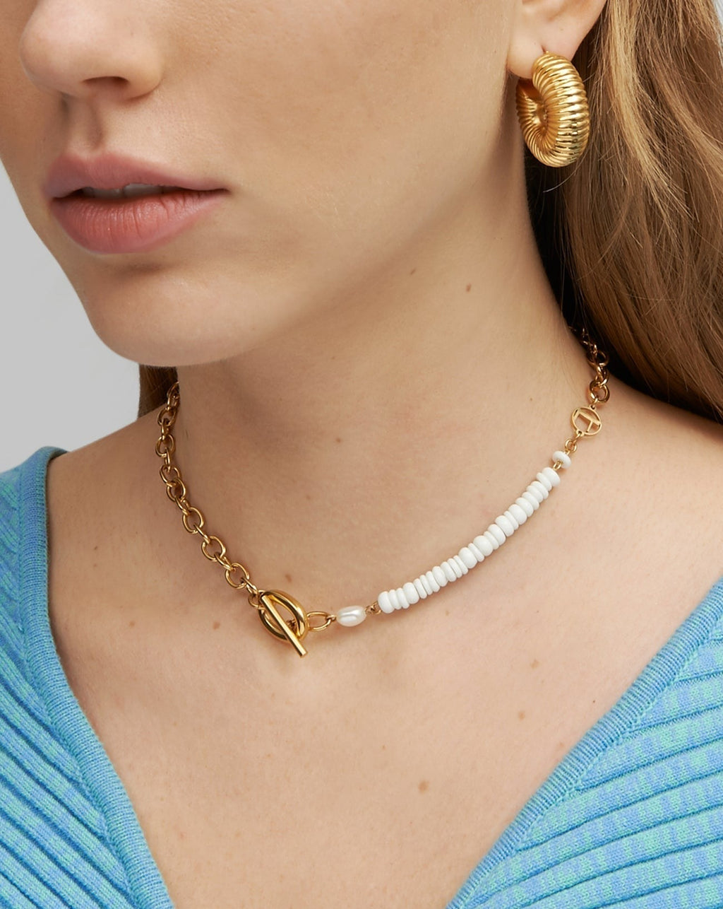 Necklace Yn0169 Ascot Necklace Ivory