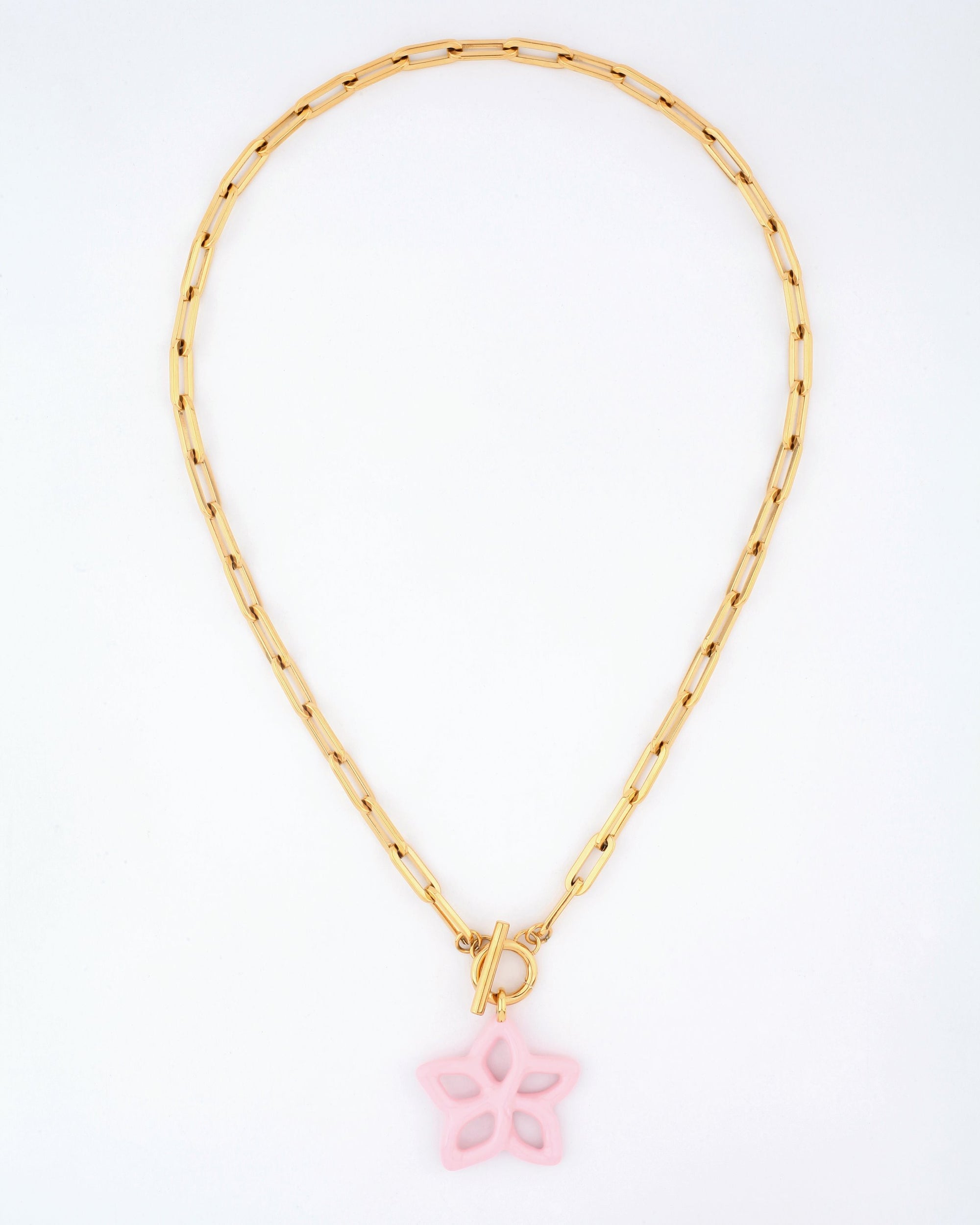 Necklace Nf002 Plumeria Necklac Pink