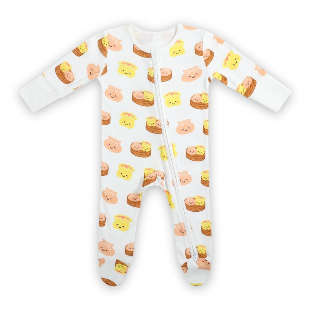Bamboo Convertible Zip Romper - Dim Sum