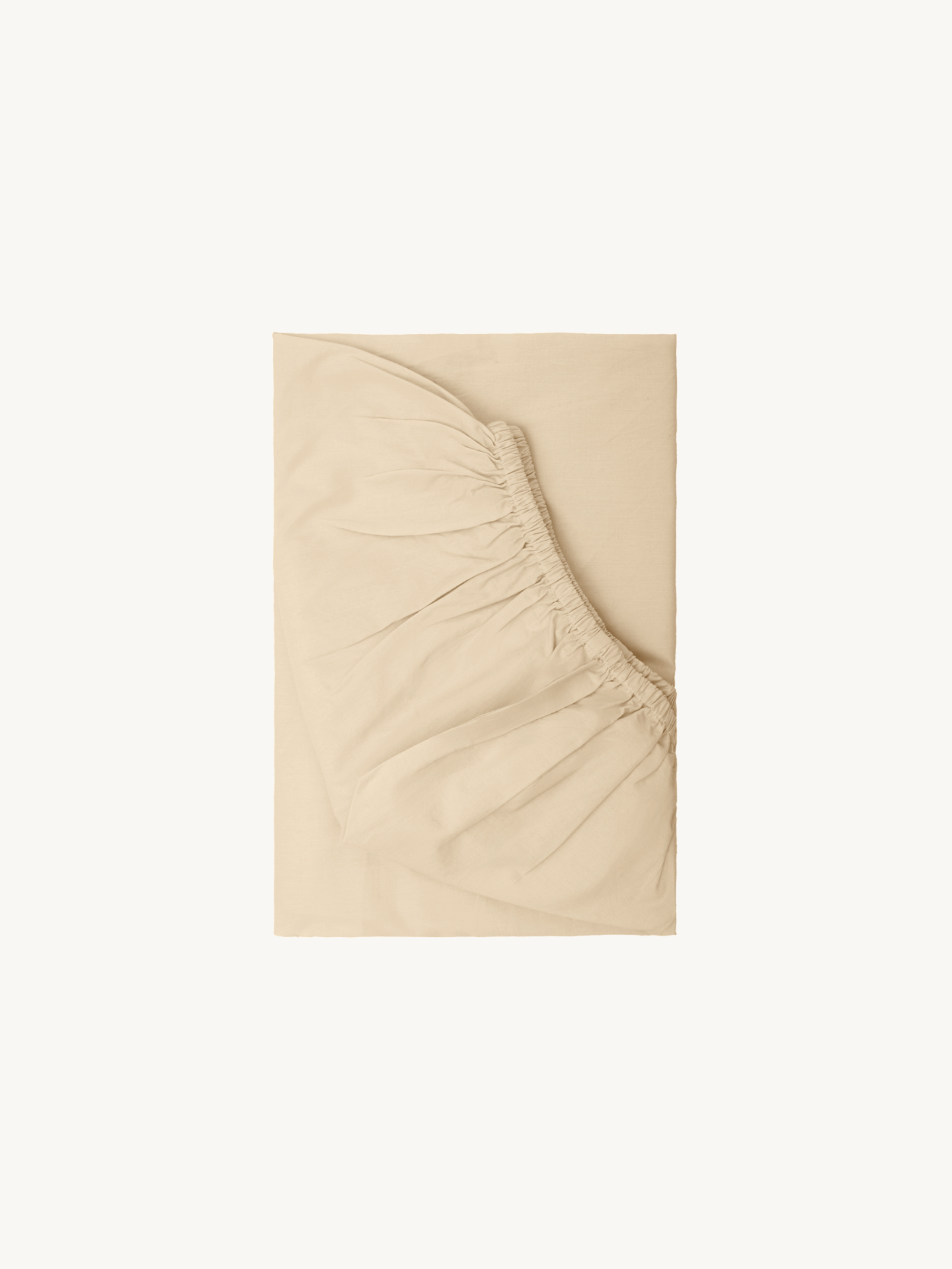 Organic Cotton Fitted Sheet - Beige｜Kids Bed Sheets