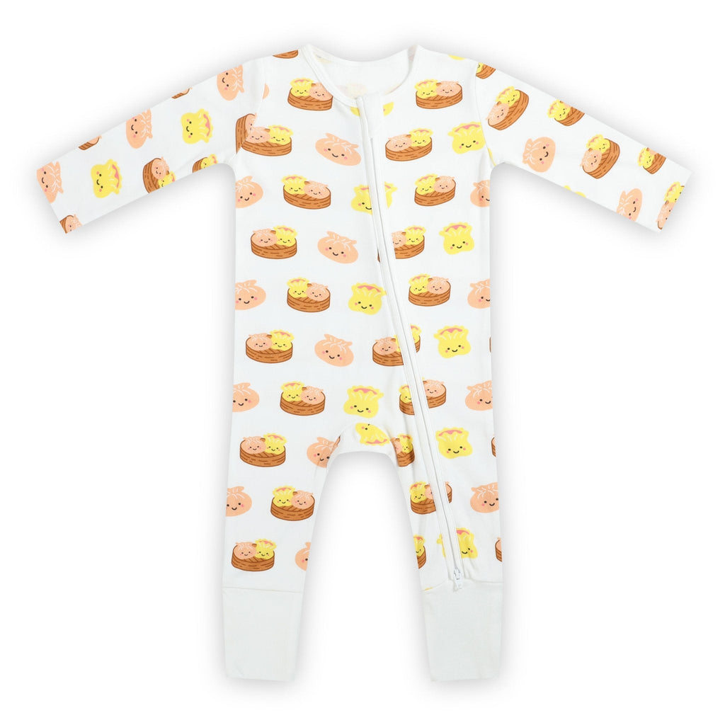 Bamboo Convertible Zip Romper - Dim Sum