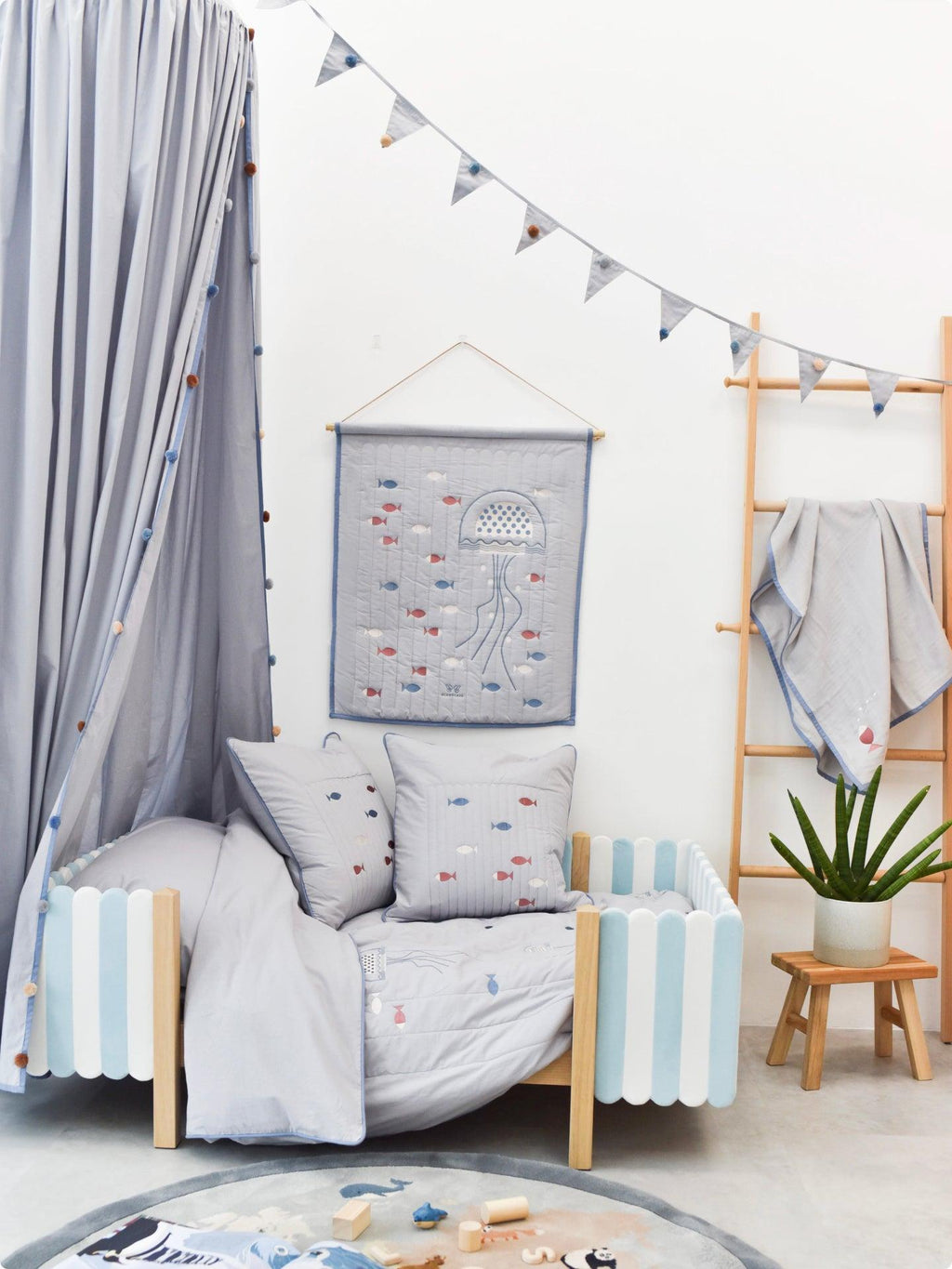 Canopy - Fish Dance｜Kids Bed Conopy