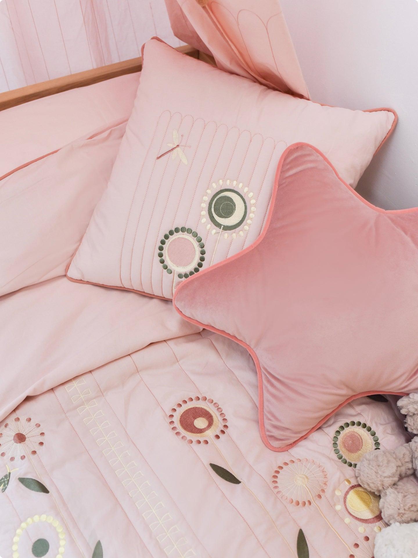 Cotton Cushion Cover - Pink Blossom｜Kids Cushion Cover