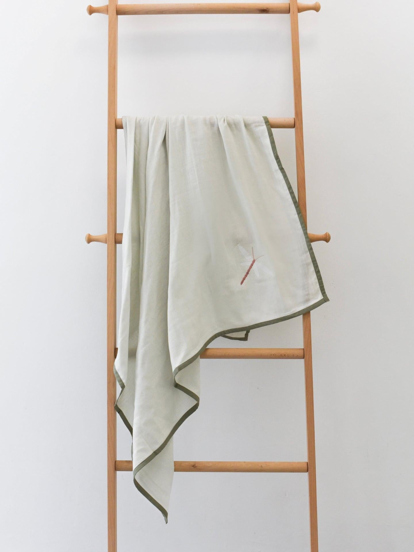 Organic Muslin Swaddle - Spring Sprout｜For Kids and Baby