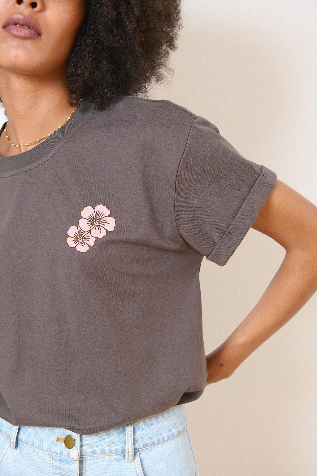 0921 Tshirt Violette Anthracite