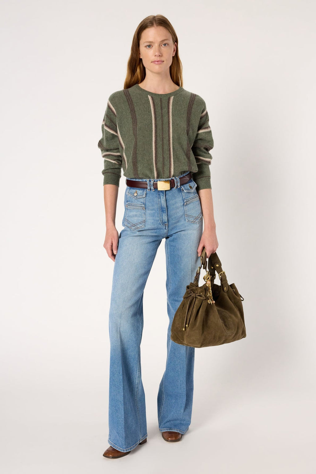 Pullover/vest Elise Dcu30c236 Khaki-Green