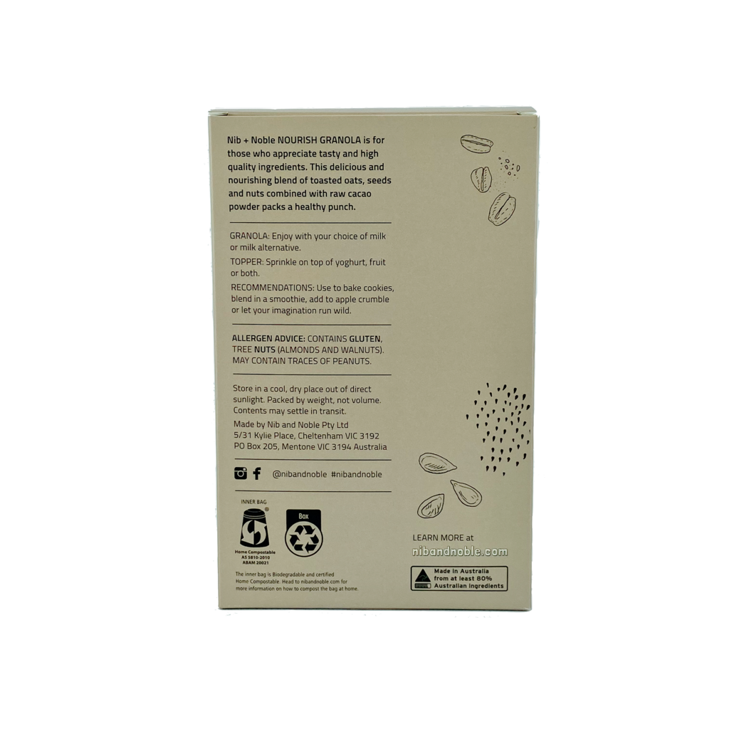 Organic Nourish Granola with Raw Cacao