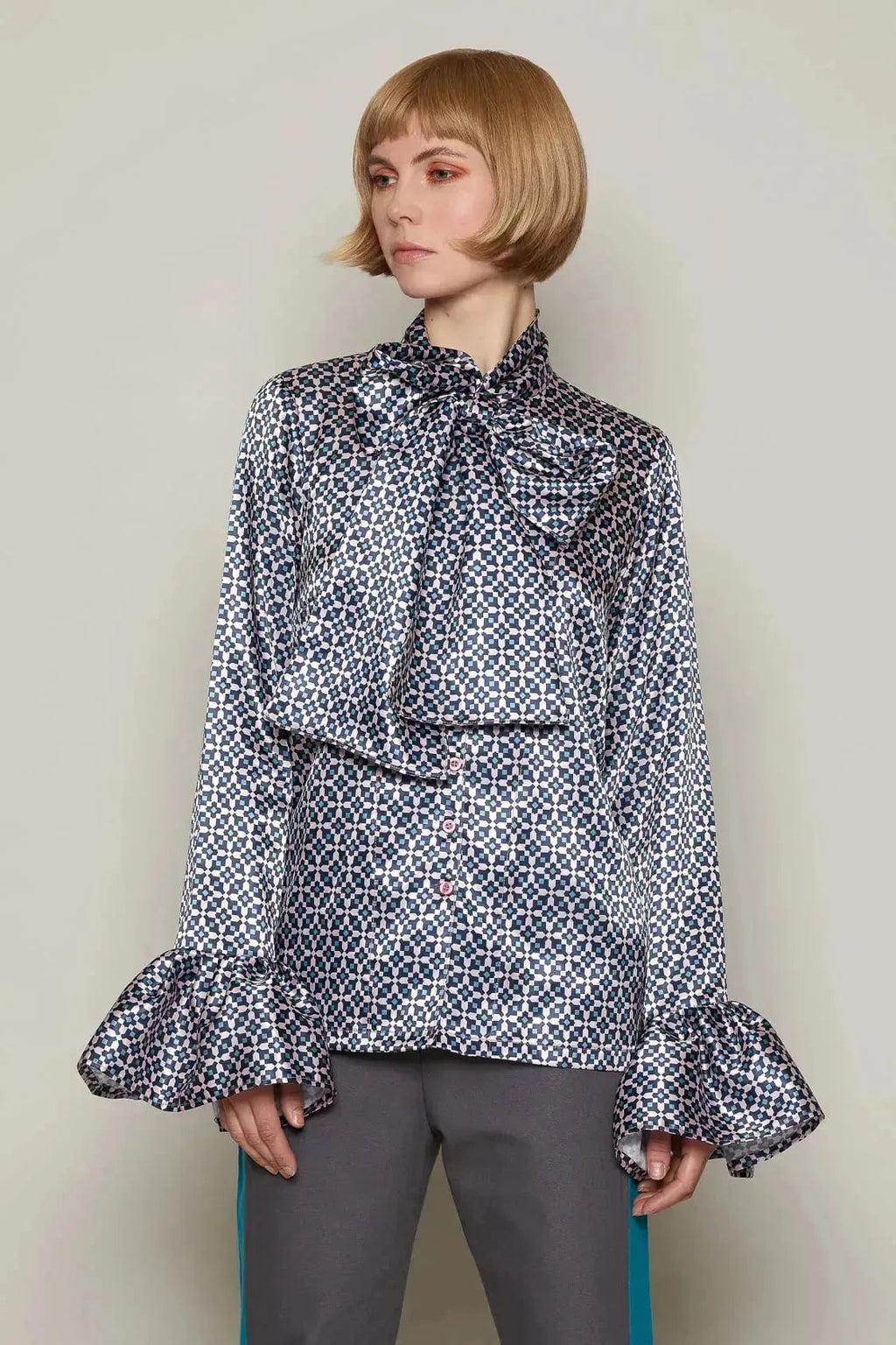 Heidi Blouse (Pink & Blue)