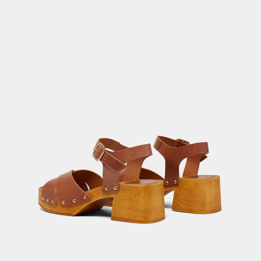 Sandal Mae Bis Cuir Cognac