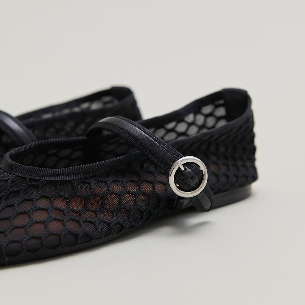 264- Deessia Mesh/cuir Noir-noir