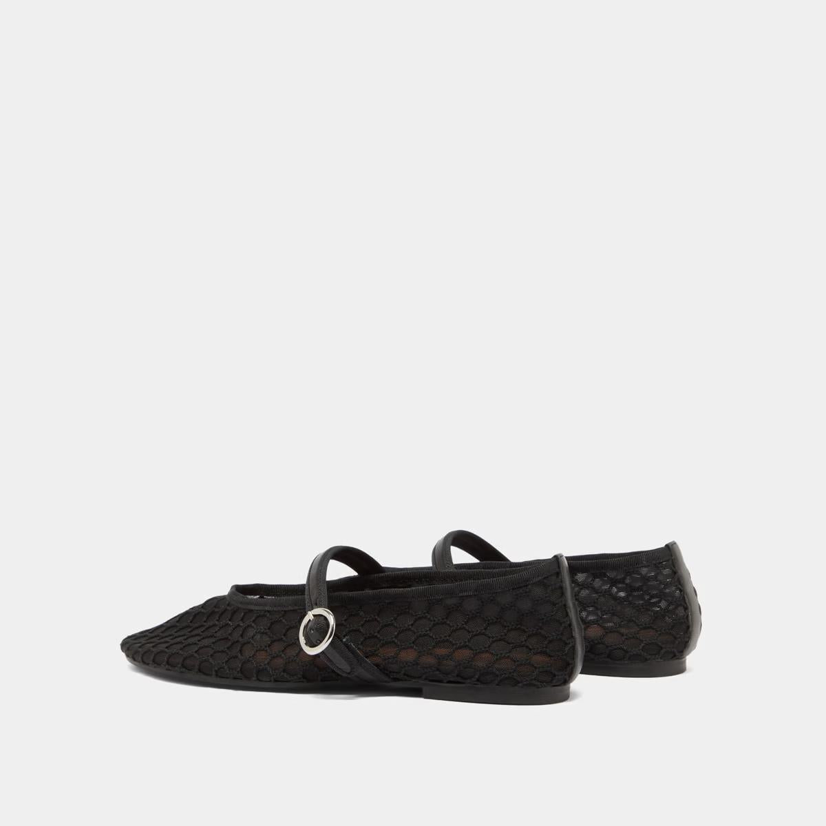 264- Deessia Mesh/cuir Noir-noir