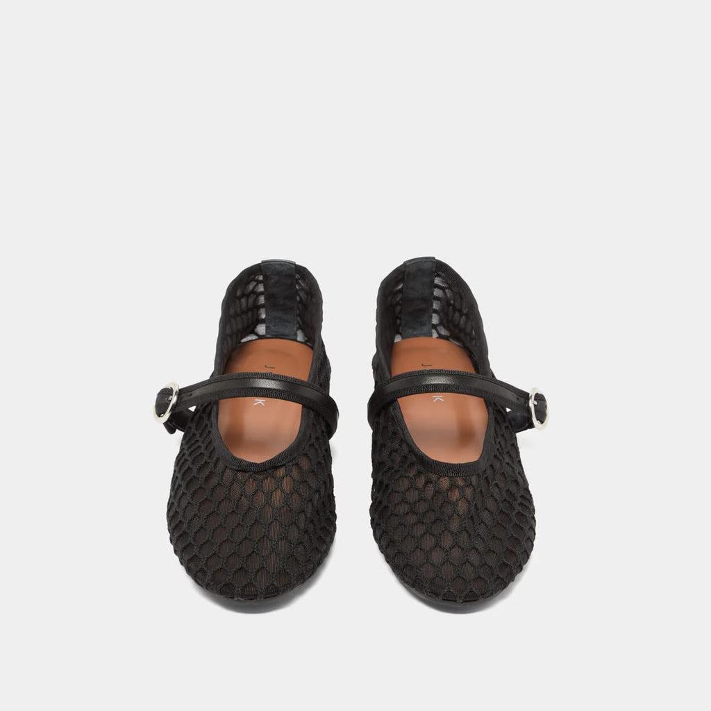 264- Deessia Mesh/cuir Noir-noir