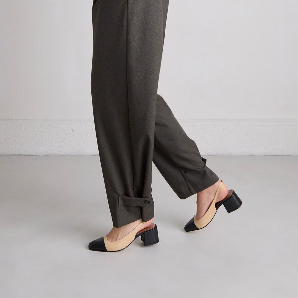 264- Dhapon Cuir/cuir Noir-beige