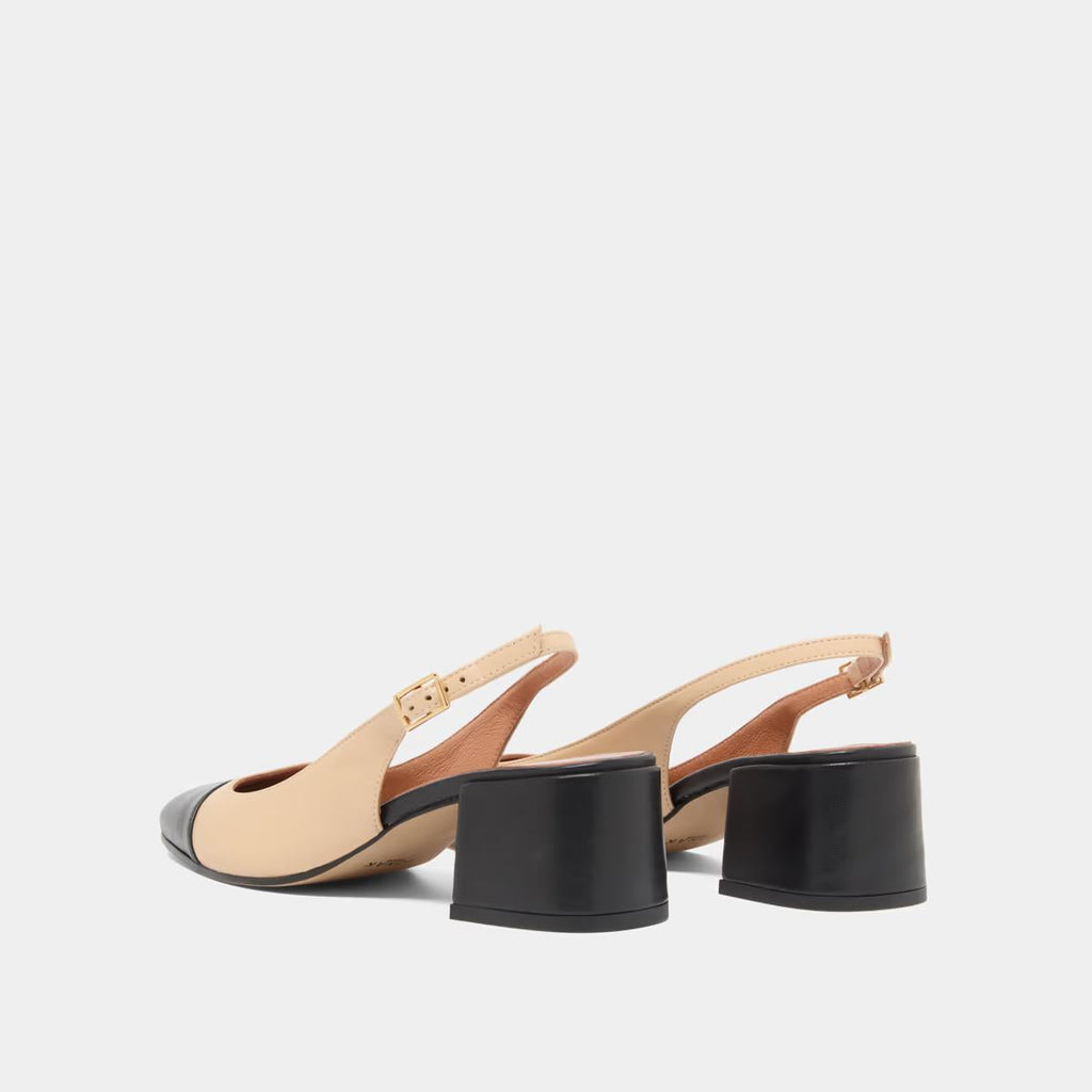 264- Dhapon Cuir/cuir Noir-beige