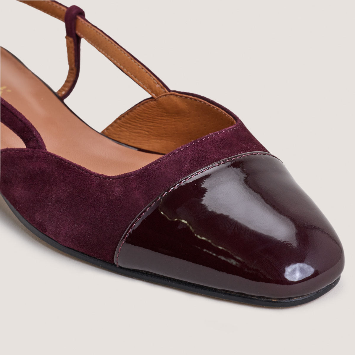 264-s Dhapou Vernis/velour Bordeaux-bordeaux