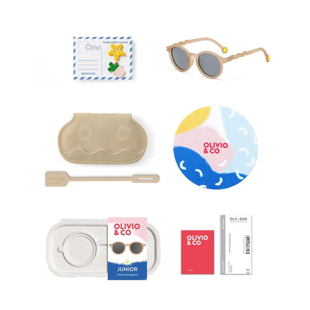 Junior+ Oval Sunglasses - Sand Beige