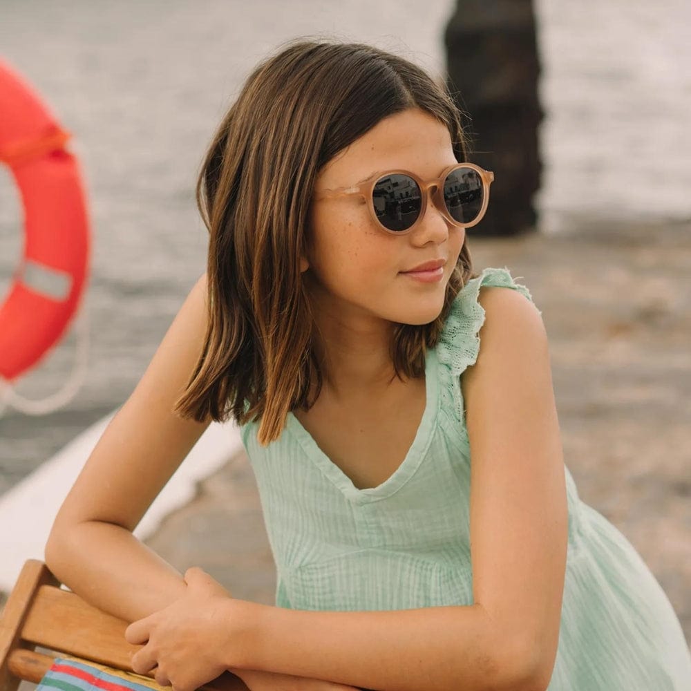 Junior+ Oval Sunglasses - Sand Beige