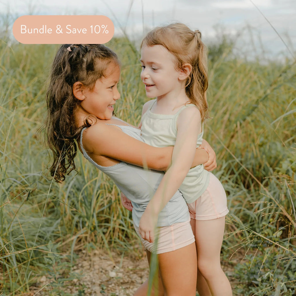 Girls' Wedgie-Free Full Coverage Shorties - Set of 2