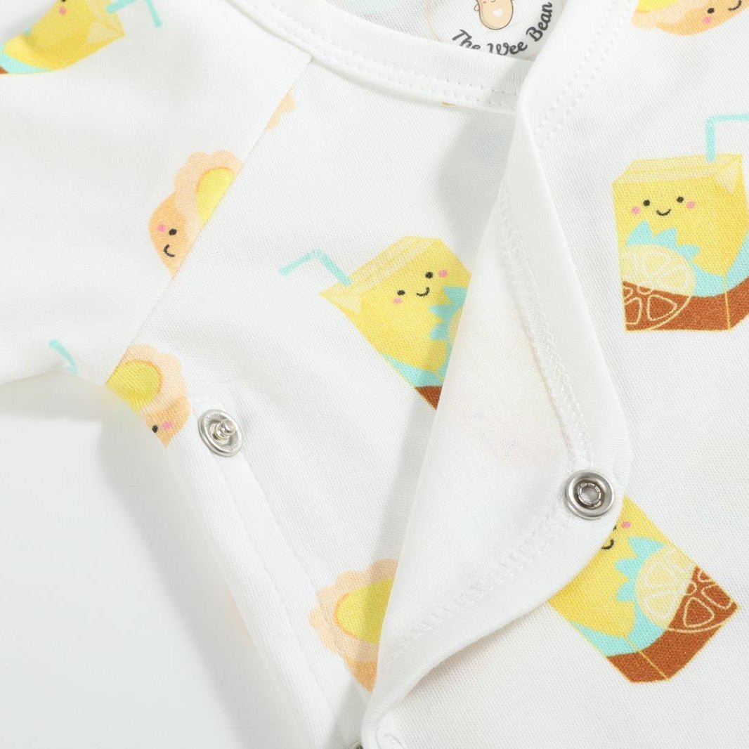 Organic Cotton Baby Onesie - Lemon Tea + Egg Tart