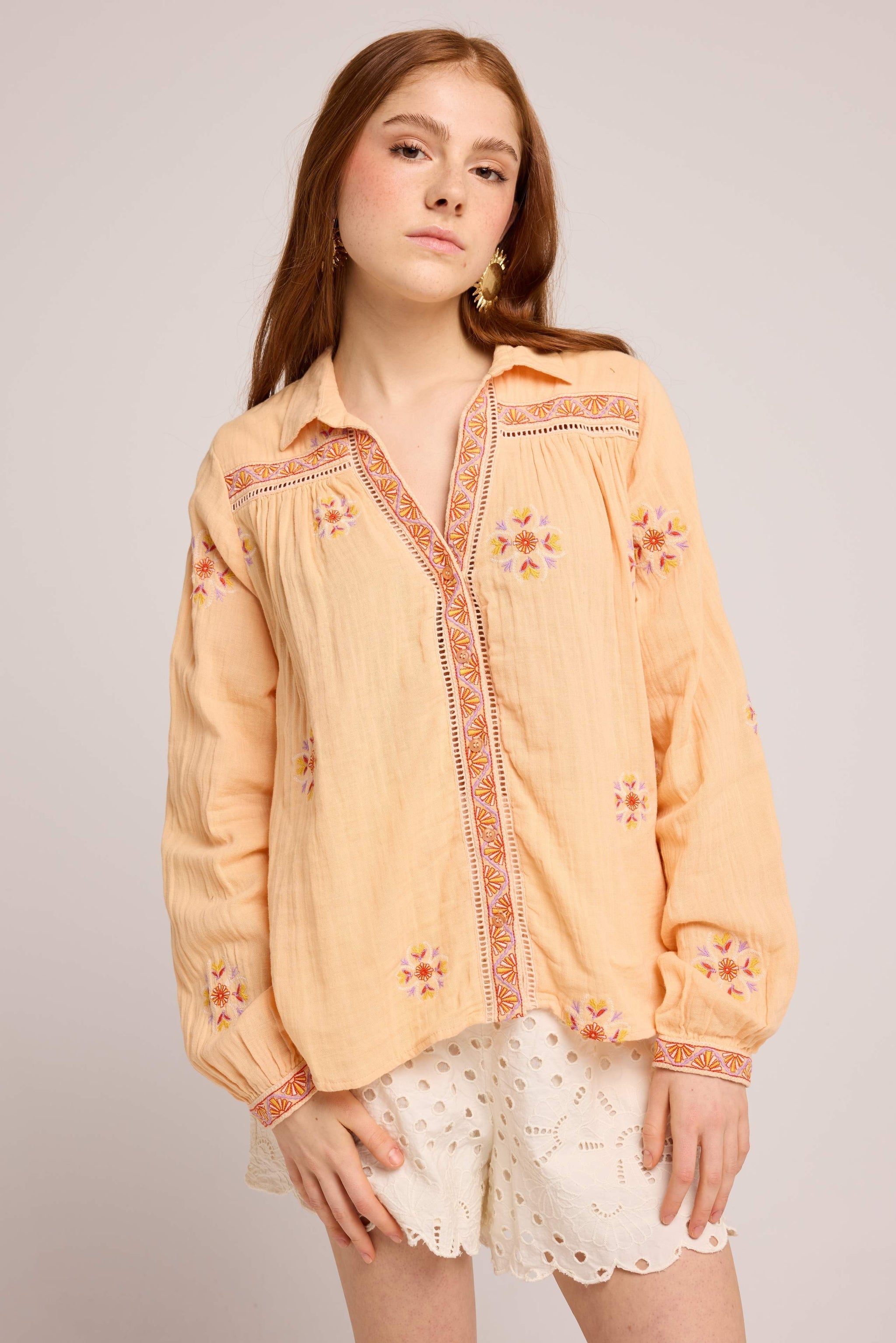 Blouse Carinio Poudre