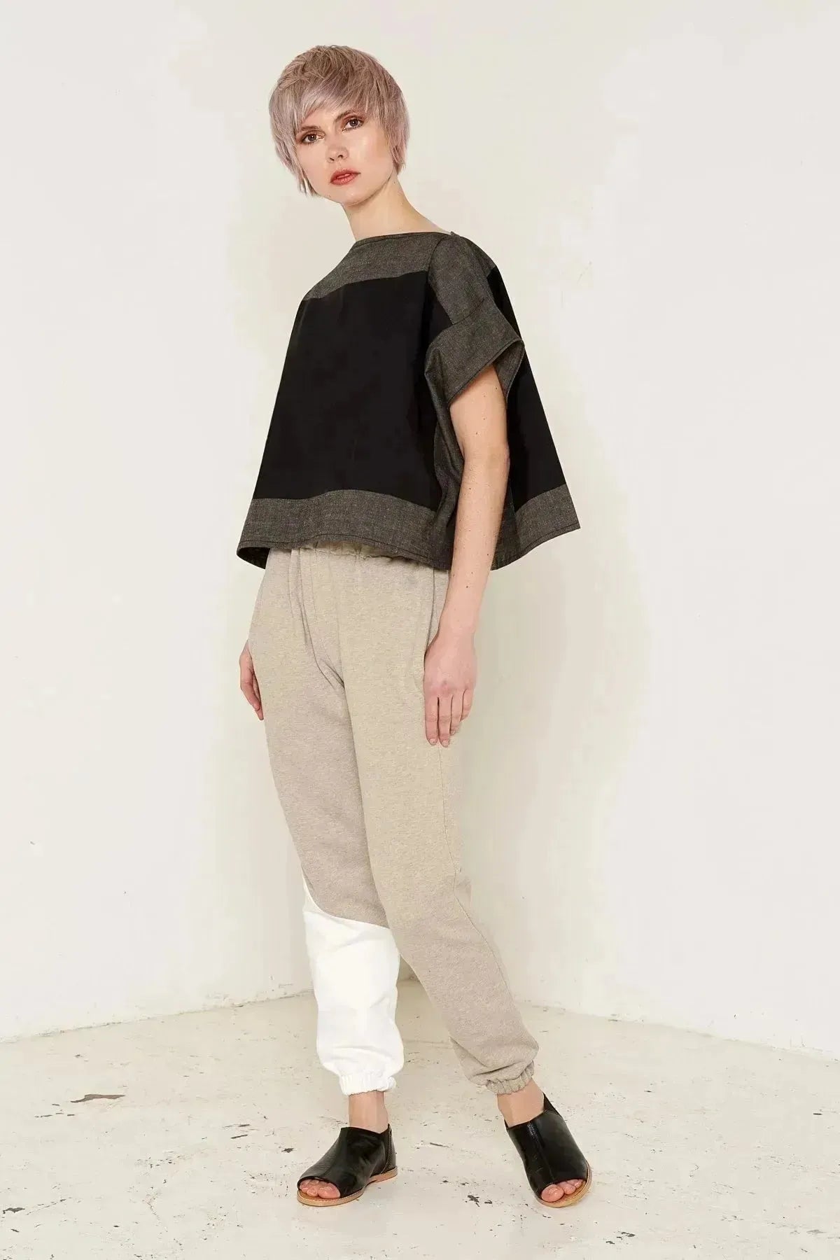 Luna Top (Black and Grey)