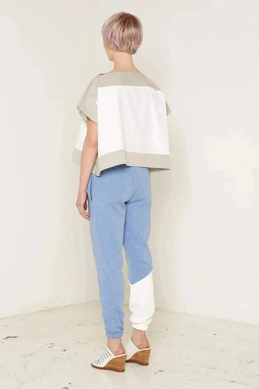 Luna Top (White and Beige)