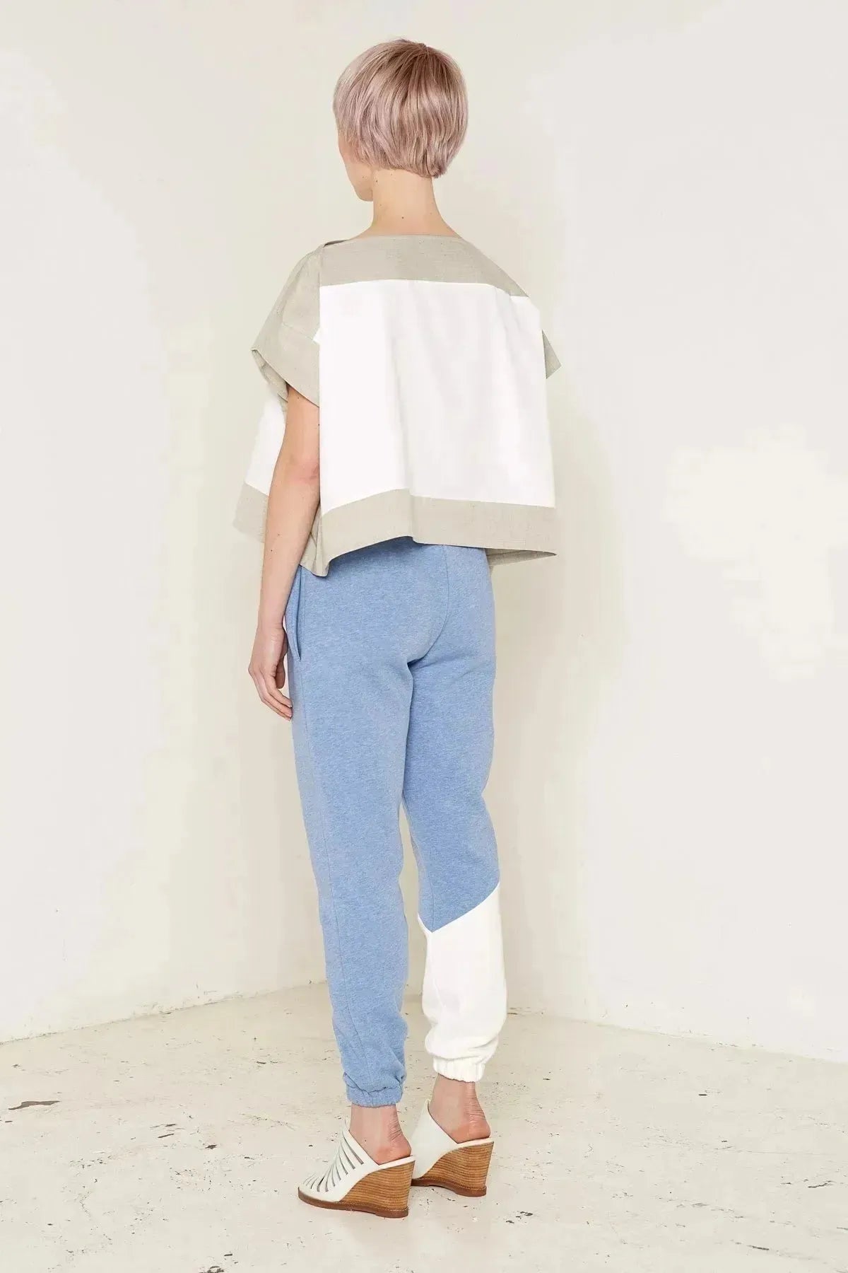 Luna Top (White and Beige)