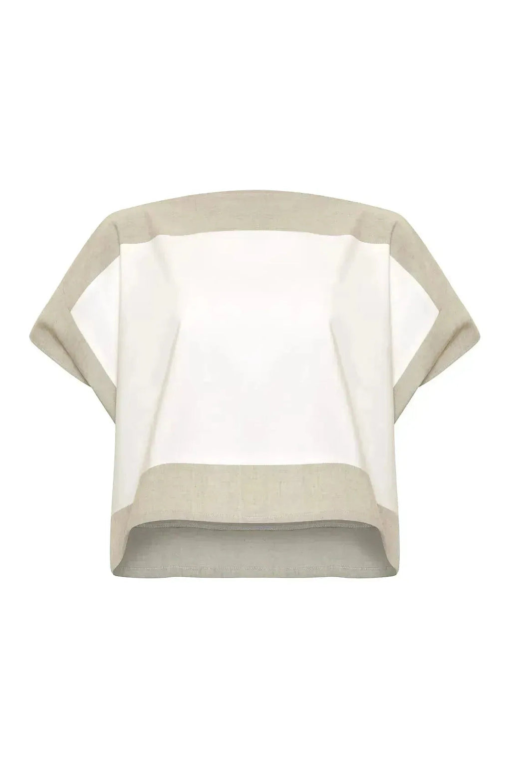 Luna Top (White and Beige)