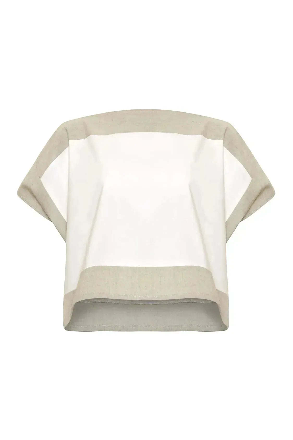 Luna Top (White and Beige)