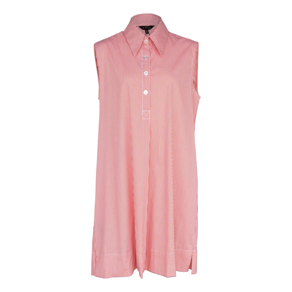 Italian Cotton Orange Sleeveless Dress â€?Elegant Summer Wear