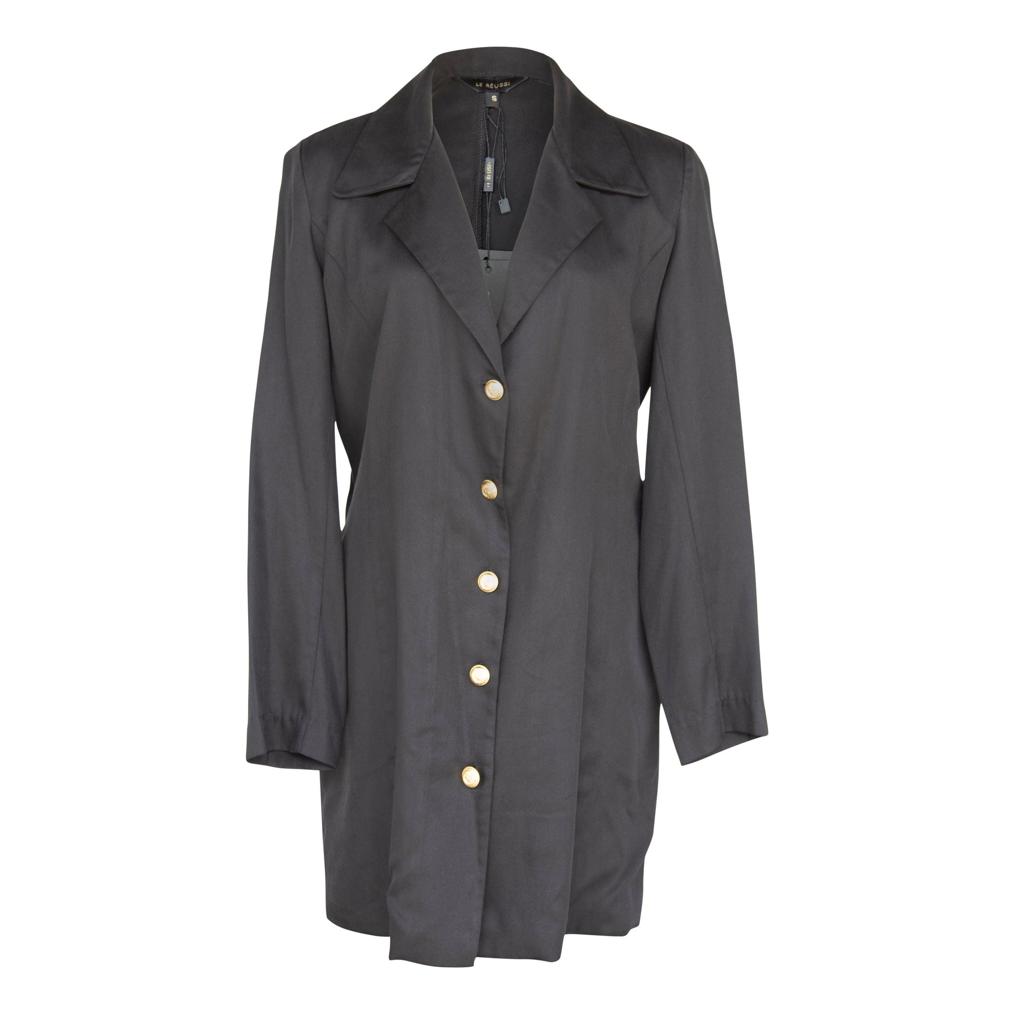 Grace Long Blazer Dress in Black â€?Women's Tailored Blazer Dress