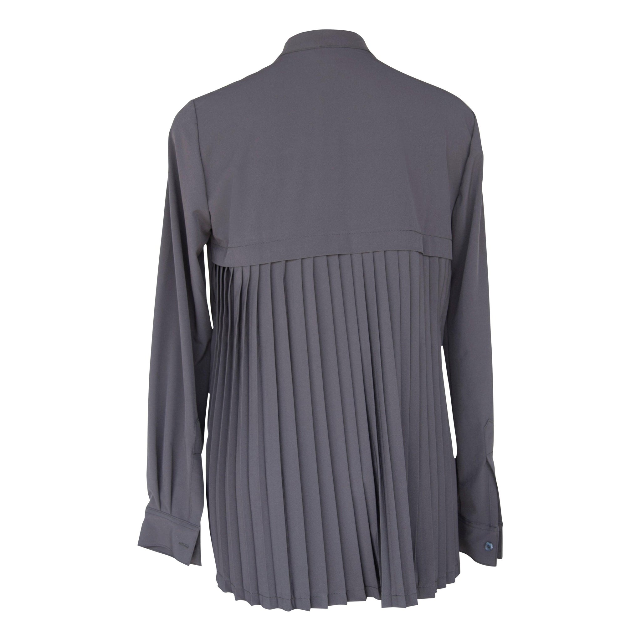 Stylish Pleated Blouse in Black â€?Women's Elegant Top