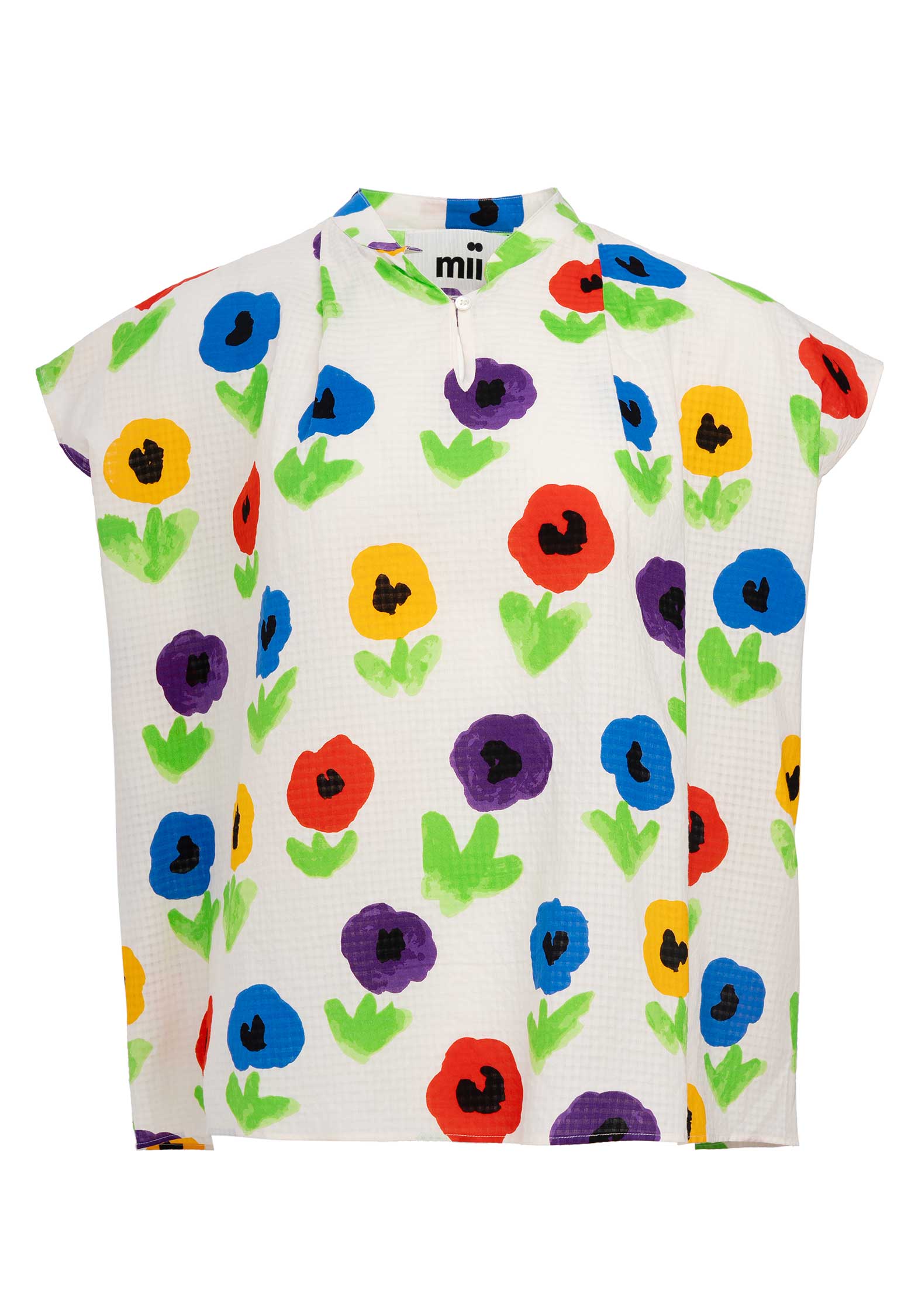 Blouse Printed Silk Top Top Anne Pensees